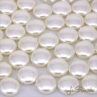 Voskované perly PLACKA 10mm biela, 10ks (vpt305)